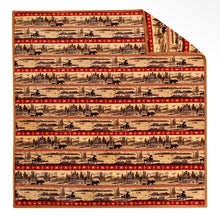 Load image into Gallery viewer, Western Beige &amp; Red Super Plush Blanket
