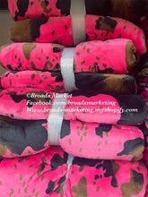 Load image into Gallery viewer, Hot Pink Cow Super Plush King Blanket
