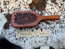 Load image into Gallery viewer, Tooled Leather Hairbrushes
