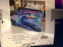 Load image into Gallery viewer, Lisa Blue Dolphin S19 Super Plush Blanket

