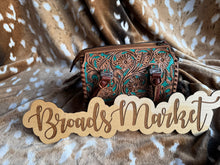 Load image into Gallery viewer, Turquoise Tooled Leather Speedy Purse
