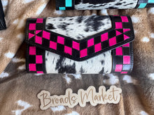 Load image into Gallery viewer, Checkered Cowhide Wallets
