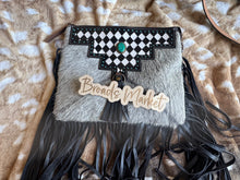 Load image into Gallery viewer, Checkered Turquoise Stone Crossbody Purse
