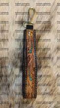 Load image into Gallery viewer, Tooled Leather Wristlet Keychins
