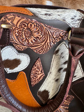 Load image into Gallery viewer, Callie Calico Cowhide Tooled Leather Speedy
