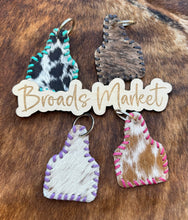 Load image into Gallery viewer, Stitched Cowhide Keychains
