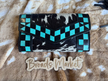 Load image into Gallery viewer, Checkered Cowhide Wallets
