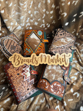 Load image into Gallery viewer, Tooled Leather &amp; Cowhide Bible Book Covers
