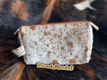 Load image into Gallery viewer, Cowhide Cosmetic Zip Pouches
