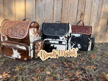 Load image into Gallery viewer, Tooled Cowhide Backpack
