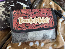Load image into Gallery viewer, Tooled Colored Crushed Velvet Crossbody Purse
