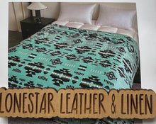 Load image into Gallery viewer, Vera Teal Super Plush Blanket S39
