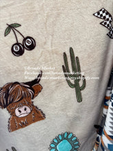 Load image into Gallery viewer, Highland Cow Eight Ball Blanket A24
