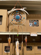 Load image into Gallery viewer, Feather Antler Dream Catcher
