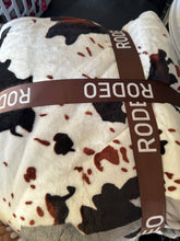 Load image into Gallery viewer, Rodeo Hunter Grey Aztec Super Plush Blanket
