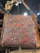 Load image into Gallery viewer, BA2826 Center Floral Tooled Cowhide Handbag
