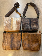 Load image into Gallery viewer, Cowhide X Braided Crossbody Purse
