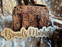 Load image into Gallery viewer, Black &amp; Beige Tooled Speedy Leather Purse
