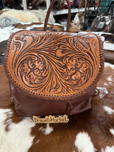 Load image into Gallery viewer, Tooled Leather Concealed Backpack
