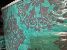 Load image into Gallery viewer, Teal Damask Bedding Set
