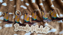 Load image into Gallery viewer, Tooled Leather Boot Keychains
