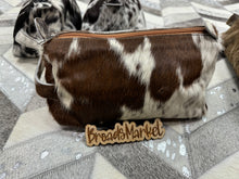 Load image into Gallery viewer, Cowhide Zip Pouches
