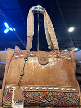 Load image into Gallery viewer, BA2830 Concho Cowhide Tooled Leather Handbag Purse
