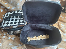 Load image into Gallery viewer, Checkered Cowhide Cosmetic Cases
