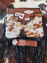 Load image into Gallery viewer, Cards Vegas Cowboys &amp; Rodeo Crossbody Fringe Purse
