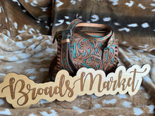 Load image into Gallery viewer, Turquoise Tooled Speedy Crossbody Purse
