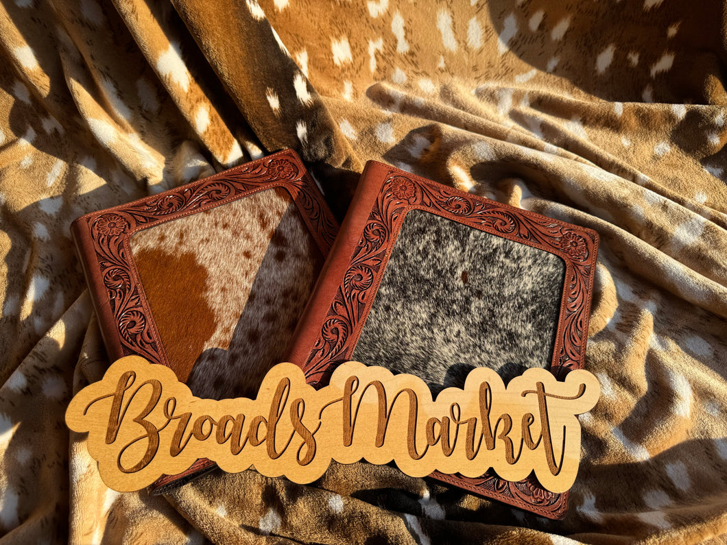 Tooled Cowhide Planner Portfolios
