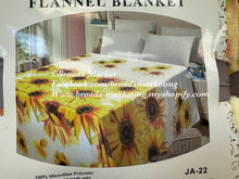 Load image into Gallery viewer, White Background Sunflower Super Plush Blanket
