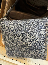 Load image into Gallery viewer, Floral Tooled Leather Crossbody Purse
