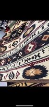 Load image into Gallery viewer, Beige Burgundy Aztec Renee Super Plush Blanket
