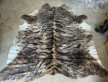 Load image into Gallery viewer, Tiger Printed Cowhide Rug
