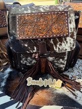 Load image into Gallery viewer, Fringe Distressed Cowhide Backpacks
