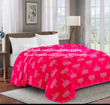 Load image into Gallery viewer, Hot Pink Bootstitch Super Plush Blanket
