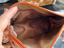 Load image into Gallery viewer, Cowhide Cosmetic Zip Pouches
