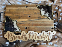 Load image into Gallery viewer, Reclaimed Rail Road Cowhide Studded Trays
