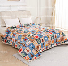 Load image into Gallery viewer, Patchwork Patty A51 Super Plush Western Blanket
