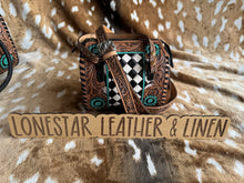 Load image into Gallery viewer, Astrid Checkered Concho Speedy Crossbody Purse
