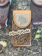 Load image into Gallery viewer, Tooled Leather Belt Phone Holders
