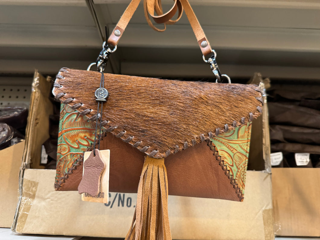 Tooled Envelope Crossbody Purse