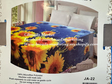 Load image into Gallery viewer, Blue Sunflower Super Plush Blanket
