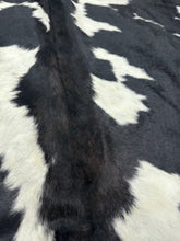 Load image into Gallery viewer, Black &amp; White Dairy Cowhide Rug
