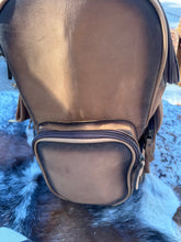 Load image into Gallery viewer, Distressed Tooled Leather Backpack
