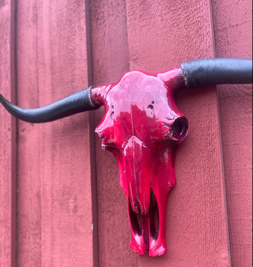 Crimson Custom Cowskull