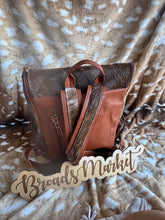 Load image into Gallery viewer, Beige Red Full Cowhide Backpack
