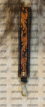 Load image into Gallery viewer, Tooled Leather Wristlet Keychins

