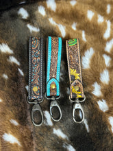 Load image into Gallery viewer, Tooled Leather Keychain Holders
